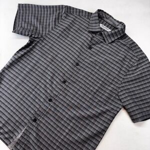 Tommy‎ Bahama Coconut Point Brava Check Shirt Men's M Medium Black Gray NWT $128